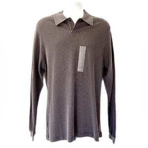 NWT Andrew Fezza Long Sleeve Polo Pullover shirt. Size - Medium